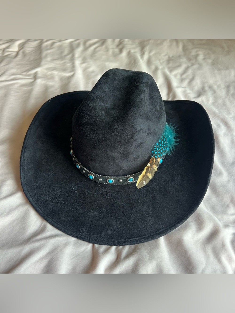 Modern Cactus Co. Black Suede Western Cowboy Hat – Size Large